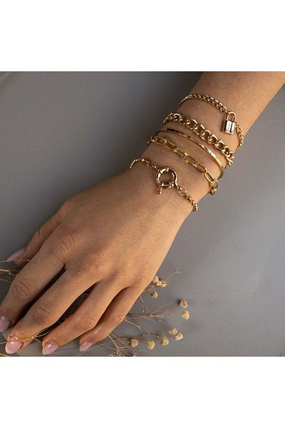 MOONGLOW ACCESSORIES Pack of five bracelets