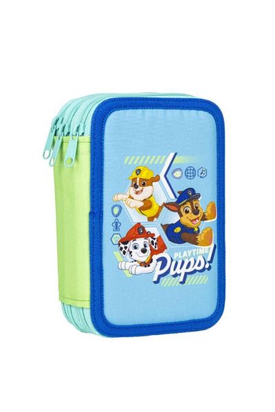 LitVibe Triple pencil case, Paw Patrol model, blue 13 x 6 x 19.5 cm