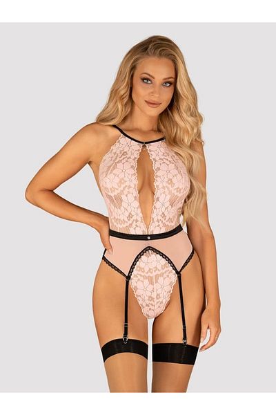 obsessive Lace bodysuit, Obsessive Lilines, L/XL, pale pink
