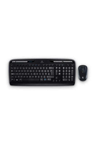 VOODOO Logitech MK330 Wireless Keyboard and Mouse Set, QWERTY, Black