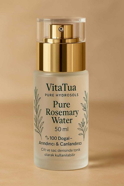 VİTA TUA Rosemary Water Anti-Spill and Hair Growth Supporting Hair Tonic 100% Natural and Pure 50 Ml+50 ml
