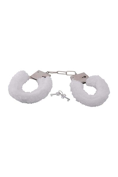 toyz4lovers Faux Fur Adjustable Metal Handcuffs