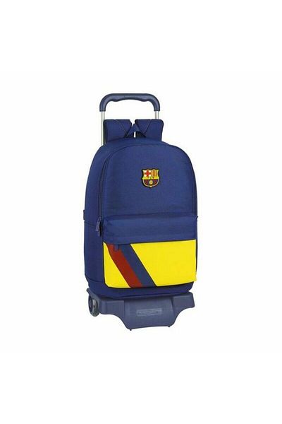 AQUA TRAVEL Rucsac școlar cu roți, F.C. Barcelona, albastru, 31 x 47 x 15 cm