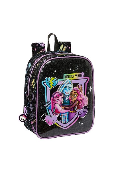 Looney Tunes Monster High Children's Bag, Black, 22 x 27 x 10 cm
