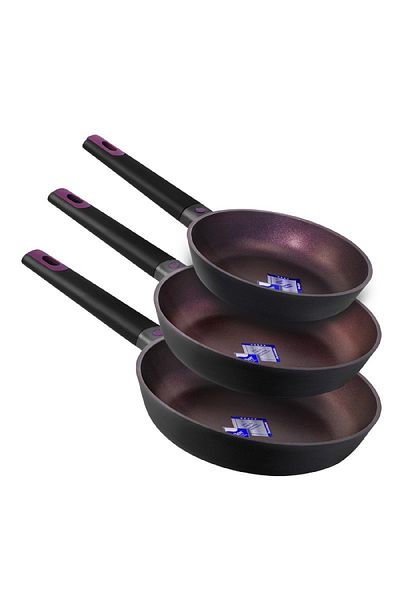 CECOTEC Polka Experience frying pan set, 18-22-26 cm, Cast aluminum