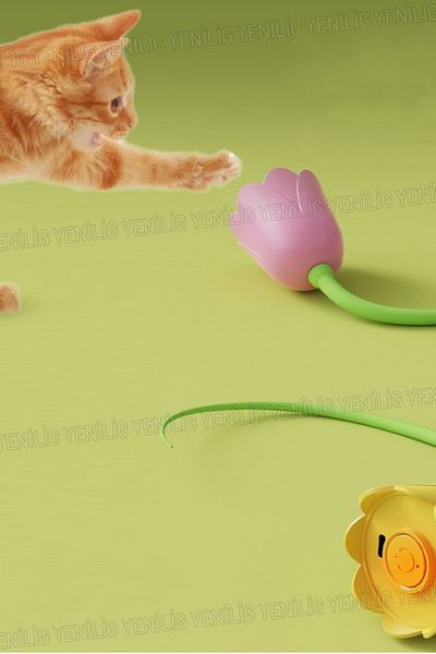 Yenilig Big Fun for Little Feet! Let Your Cat Play for Hours with the Moving Flower Cat Toy