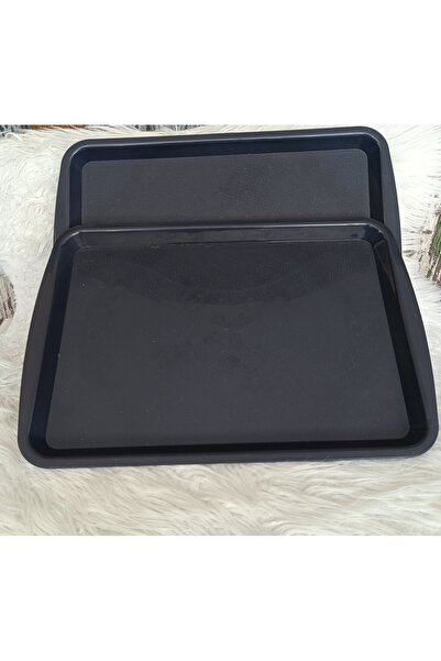 PEARSTORE 1 Adet Siyah Fast Food Tepsi - Servis Tepsi - Sunum Tepsisi 27*36 O...