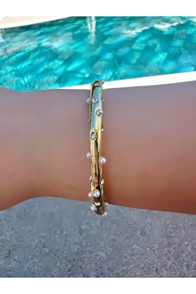 ECEMSEL أصفاد فولاذية مرصعة باللؤلؤ