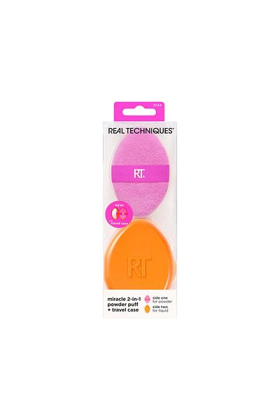 Real Techniques Miracle 2-in-1 Powder Puff + Travel Case