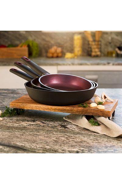 CECOTEC Polka Experience frying pan set, 18-22-26 cm, Cast aluminum