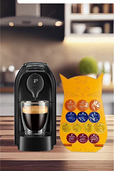 NatureSoft Kapsül Kahve Tutucu Turuncu Kedi 13 Kapsül Kapasiteli Kapsül Stand...