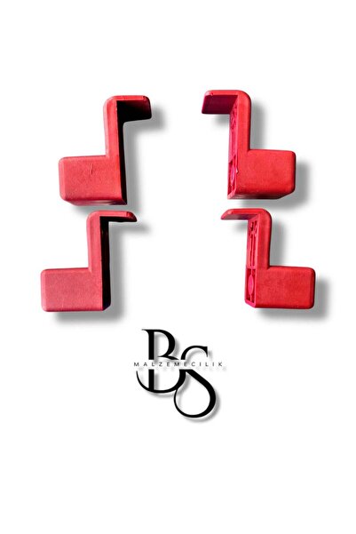 SAKBE METAL AKSESUAR Baza Yatak Tutucu, Baza Denge Takozu, Z Armada, Plastik, Kırmızı-Siyah, (4 Adet),