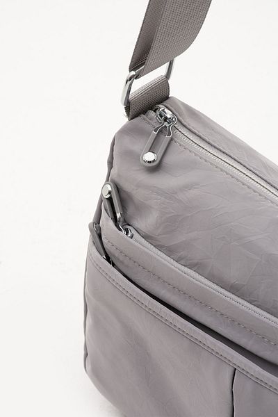 Sanmorris 4009 Sanmorris Brand Multi-Pocket Water Resistant Wrinkled Fabric Crossbody Bag