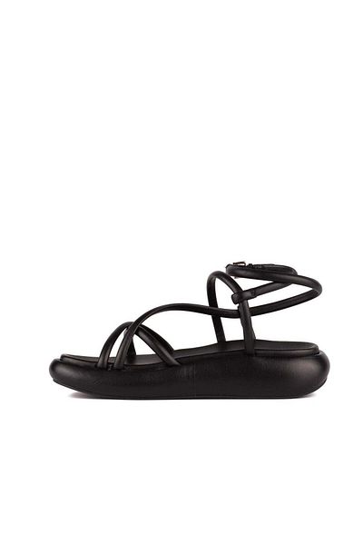 Ash Ash Black Napa Leather List Sandal