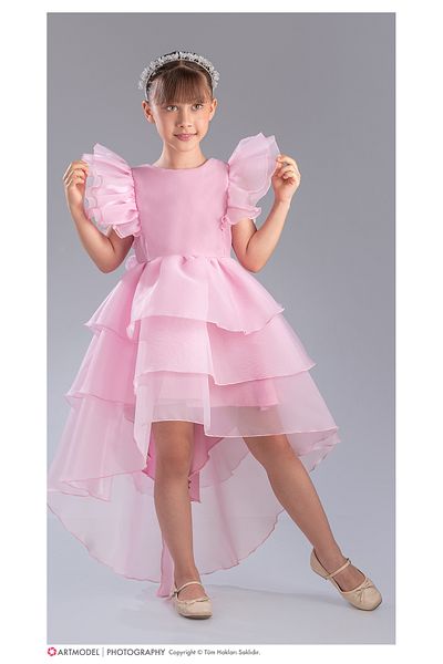 ABİYEKİDS Πολυτελές παιδικό βραδινό φόρεμα Ktkat Chiffon ABY229