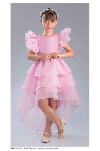 ABİYEKİDS Πολυτελές παιδικό βραδινό φόρεμα Ktkat Chiffon ABY229