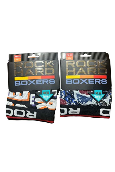 Rock Hard Desenli Erkek Boxer 2'li Paket