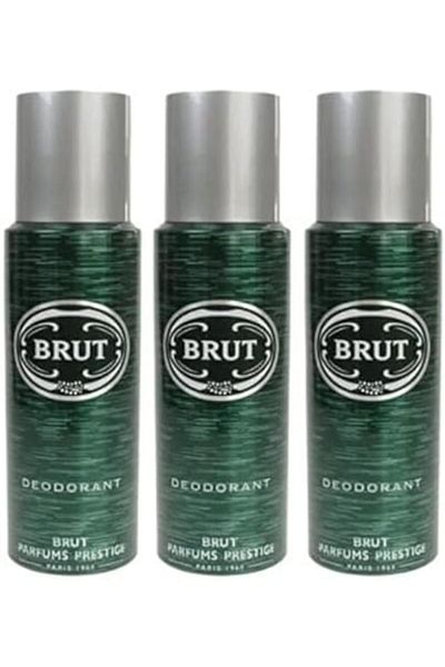 Brut 3 X Original Deodorant Body Spray 200Ml For Men Faberge