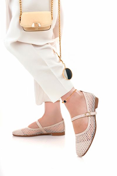 Firibu Women's Ballerinas Black Strappy Belted Lightweight Comfortable Stylish Business Office Daily Shoes Stone Buckle