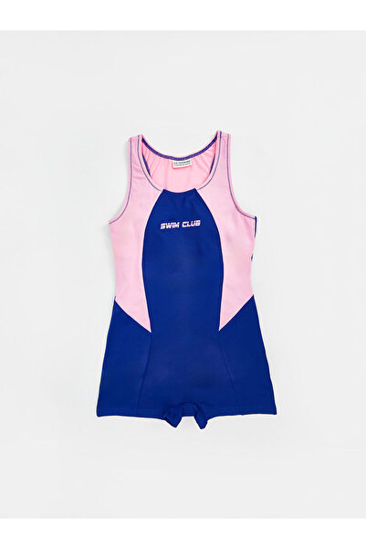 LC Waikiki LCW Kids Lacivert Hızlı Kuruyan UV Korumalı Kız Çocuk Mayo