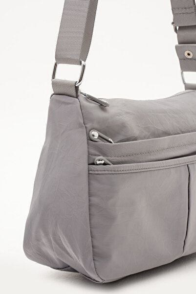 Sanmorris 4009 Sanmorris Brand Multi-Pocket Water Resistant Wrinkled Fabric Crossbody Bag