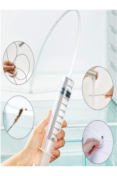 SYN Kit SYN curatare a frigiderului si blocajelor din gaurile de scurgere, spirala cu perie flexibila