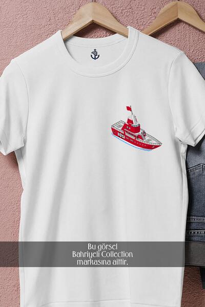 Bahriyeli Collection oversized Unisex T-Shirt με σχέδιο τσέπης Duff Ship