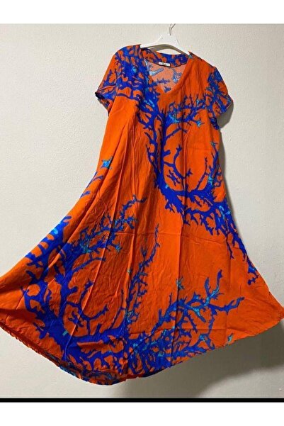 Büyük Hanım فستان بيكاسو مريح من الفسكوز بتصميم عصري