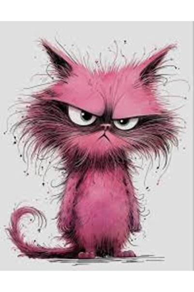 serpildüğme Hı Stone 5d Elmas Boncuk Taş Işleme Mozaik Goblen Kit 30x40cm Kızgın kedi