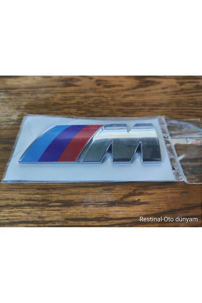 restinal BMW M Krom Kaplama Bagaj Arması Yazısı Logosu 3M 3D ABS Bmw E46 M RO...