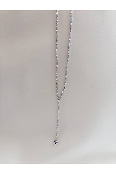 Minne Jewelry-Accessory Dorica Necklace - Silver Color Dorica Necklace - Dorica Pendant with Dangle