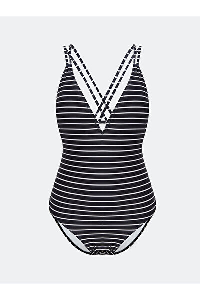 LC Waikiki Peak New Season Striped Women's Swimsuit with Removable Pads