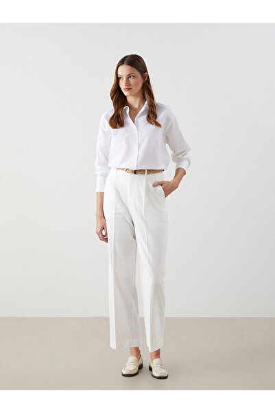 LC Waikiki Γυναικείο παντελόνι με ζώνη μέσης καρότο