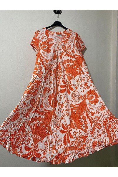 Büyük Hanım فستان بيكاسو مريح من الفسكوز بتصميم عصري