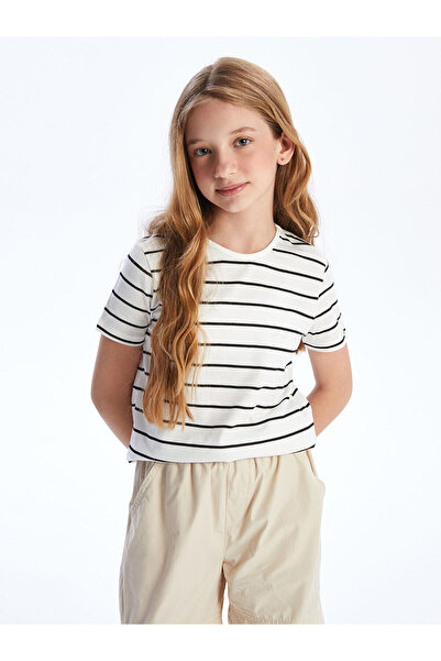 LC Waikiki Μπλουζάκι για κορίτσια με λαιμόκοψη Özmarka New Season