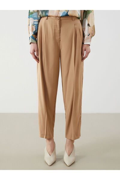 LC Waikiki Sari Loose Fit Women's Pleated Trousers