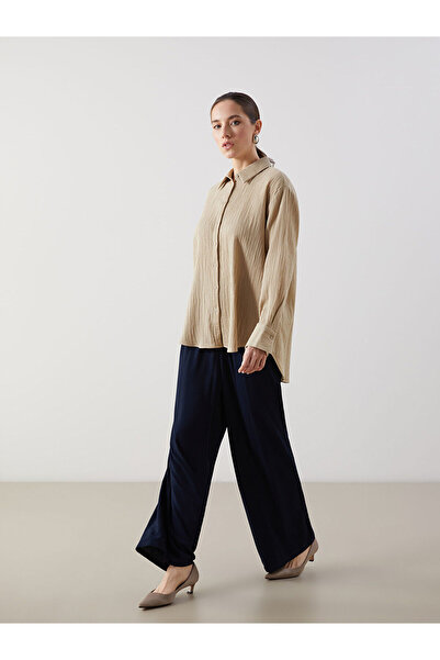 LC Waikiki Νέα σεζόν γυναικείο παντελόνι με ελαστική μέση - S5JQ76Z8