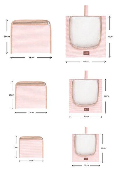 MorPort Ultra Lüx 6'lı Gri Valiz Düzenleyici I Bavul Içi Organizer Set I Seyahat Hurcu