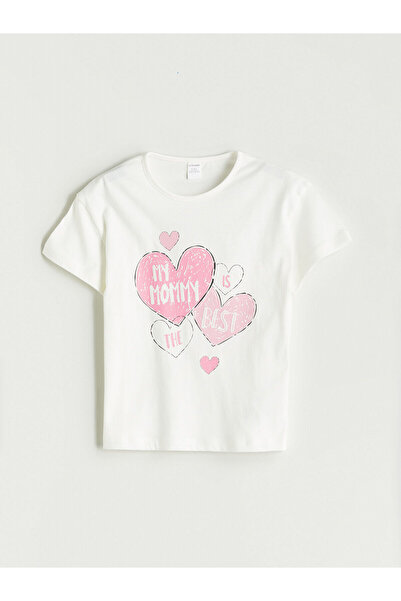 LC Waikiki Crew Neck Printed Girls' T-Shirt