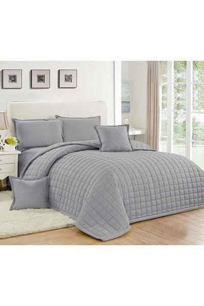 GENERAL Moon 6-Piece Compressed Comforter Set Microfiber Gray King