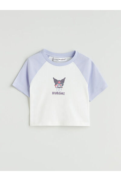 LC Waikiki Peak New Season Crop-T-Shirt für Mädchen mit Rundhalsausschnitt un...