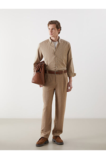 LC Waikiki Nevavm Standard Fit Linen Blend Men's Trousers with a Difference