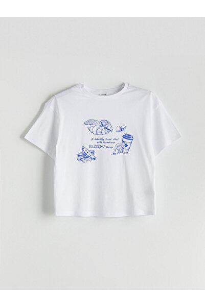 LC Waikiki Nova sezonska okrugla kragna majica za devojčice - S5IP53Z4