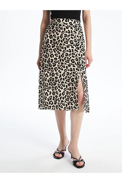 LC Waikiki Fusta cu imprimeu leopard cu talie elastică sezon nou - S5QI77Z8