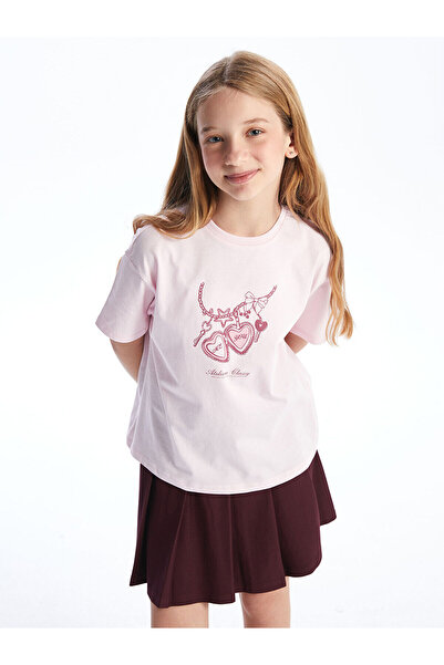 LC Waikiki Vlastita marke, nova sezonska okrugla kragna majica za devojčice