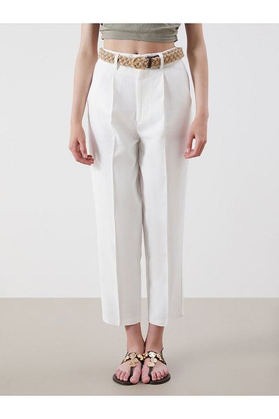 LC Waikiki New Season Carrot Cut Women's Trousers with Belt - S5Ov49Z8