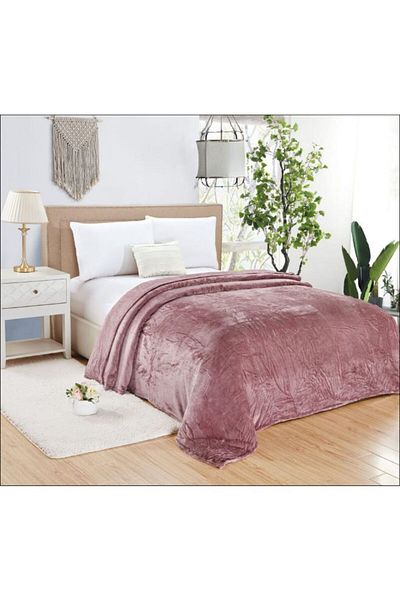 Moon Soft Bed Blanket Large Size Flannel Purple 220x200 cm