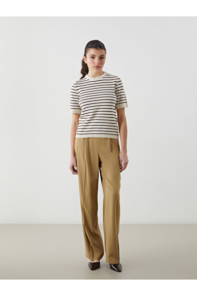 LC Waikiki Nevavm Women's Linen Blend Trousers with Elastic Waist