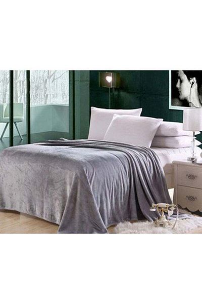 Mon Soft Blanket Large Size Flannel Gray 220x200cm