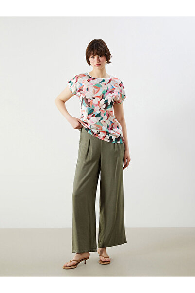 LC Waikiki Pantaloni de damă texturați cu talie elastică de sezon nou - S5KR69Z8